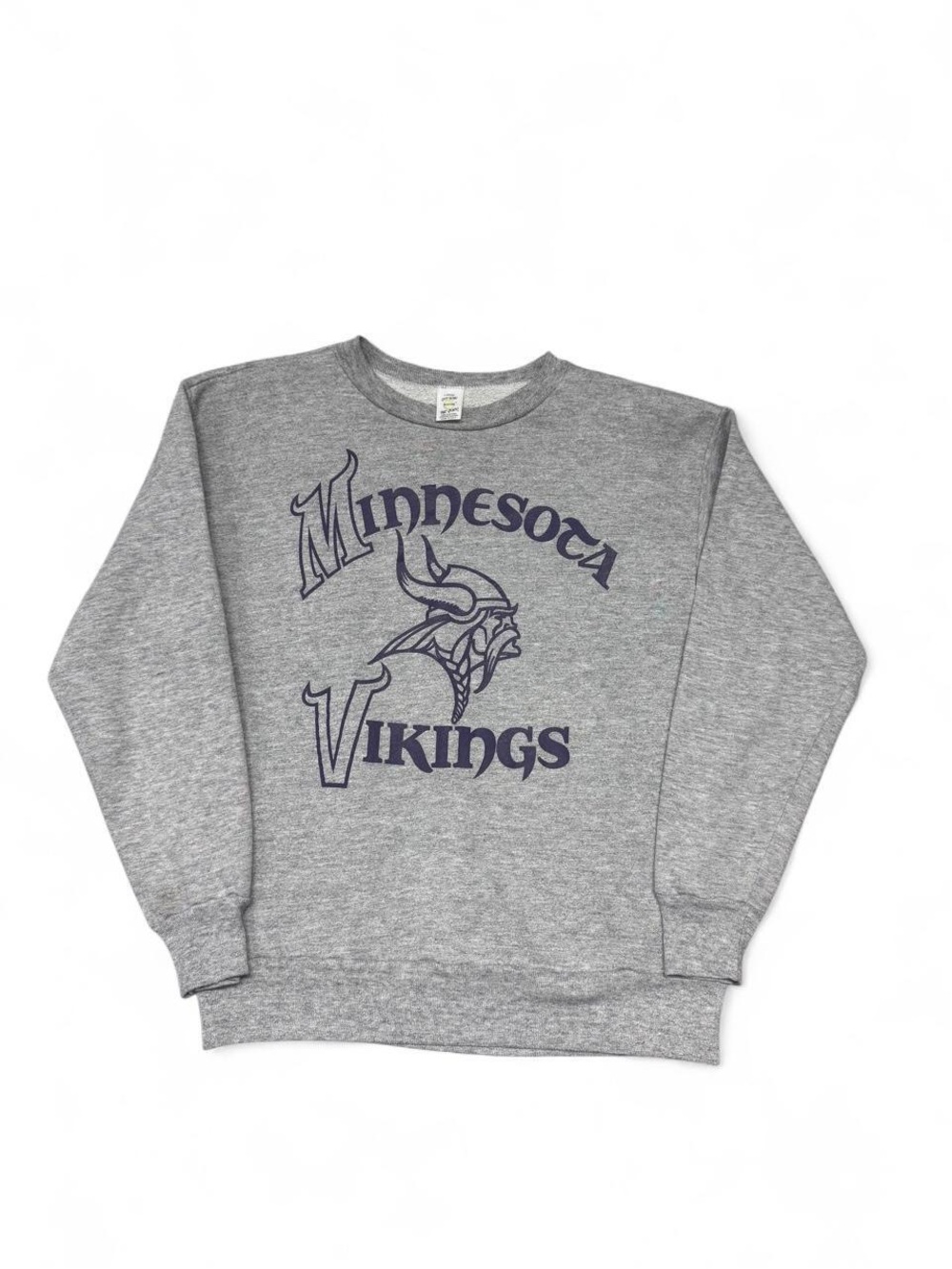 Vintage 80s medallion Minnesota Vikings crewneck grey M mens made in USA